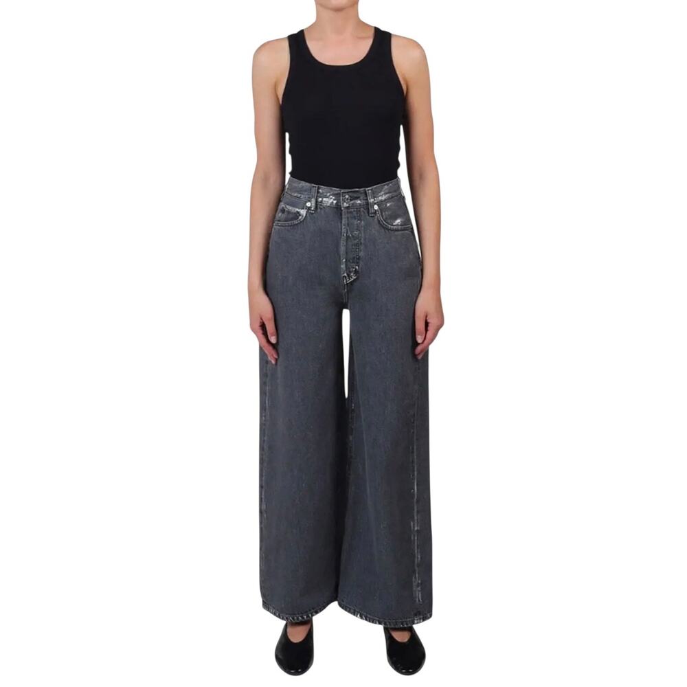 Anthropologie ETICA Jeans Marley Ultra High Rise Baggy in Icicle Size 31 NEW